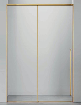 Aço inoxidável, porta deslizante, design minimalista, casa de banho, chuveiro.